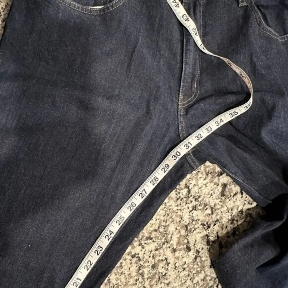 Eddie Bauer‎ Straight Leg Dark Wash Denim Jeans Blue Size 40 x 32 Casual Work